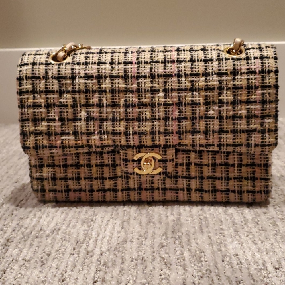 Chanel tweed double flap